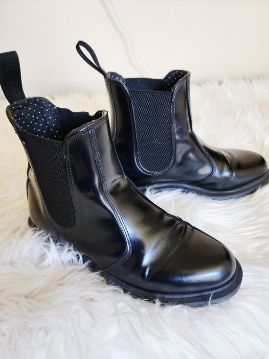 Dr. Martens Shoes - Dr. Martens Flora Chelsea Black Boot Size 6